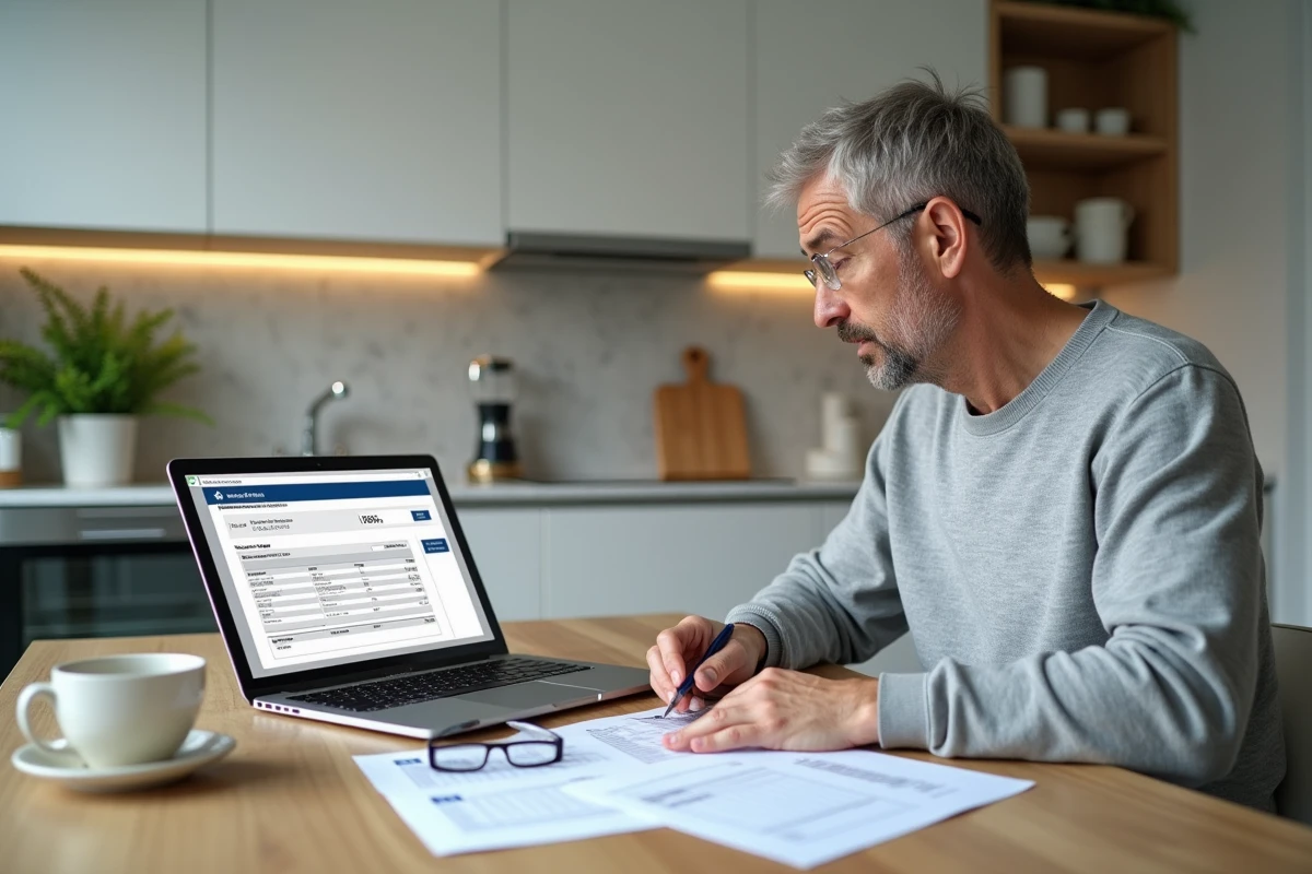 Particulier consultant les tarifs 2026 et le crédit d'impôt pour les services à domicile sur son ordinateur portable