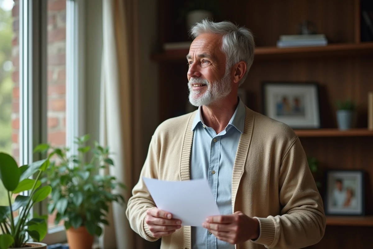 Homme pensif dans son bureau à la maison